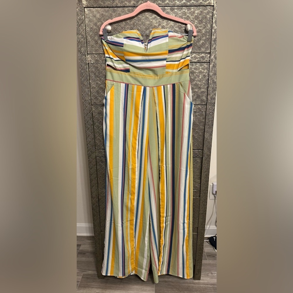@BALANCE Strapless Split Leg Jumpsuit